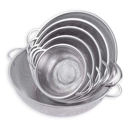 6 pices Sunrise Hardware Saringan Stainless  Colander Stainer