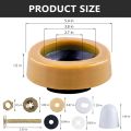 Toilet Wax Ring Kit for Floor Outlet Toilets New Install or Re-seat Include Closet Bolts,Bolt Caps,Flange and Washers.