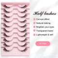 YSDO Half Eyelashes 3/5/10 Half Lashes Soft Natural Cat Eye Lashes Makeup Tool Extension Fluffy Faux Cils maquiagem Half Lashes. 