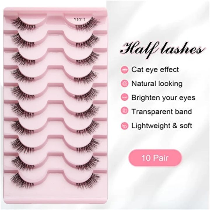YSDO%20Half%20Eyelashes%203/5/10%20Half%20Lashes%20Soft%20Natural%20Cat%20Eye%20Lashes%20Makeup%20Tool%20Extension%20Fluffy%20Faux%20Cils%20maquiagem%20Half%20Lashes%20-%20Image%203