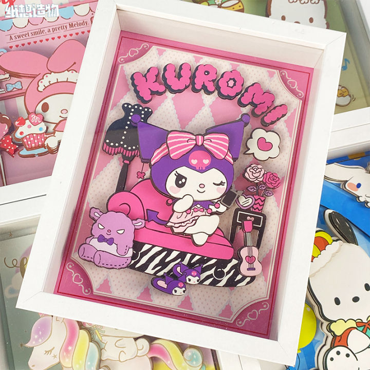Cute%20Cartoon%20Stereograph%20Sanrio%20Decoration%20Living%20Room%20Decorative%20Painting%20High-End%20Gift%20Present%20Naked%20Eyes%203D%20Painting%20with%20photo%20frame%20-%20Image%204
