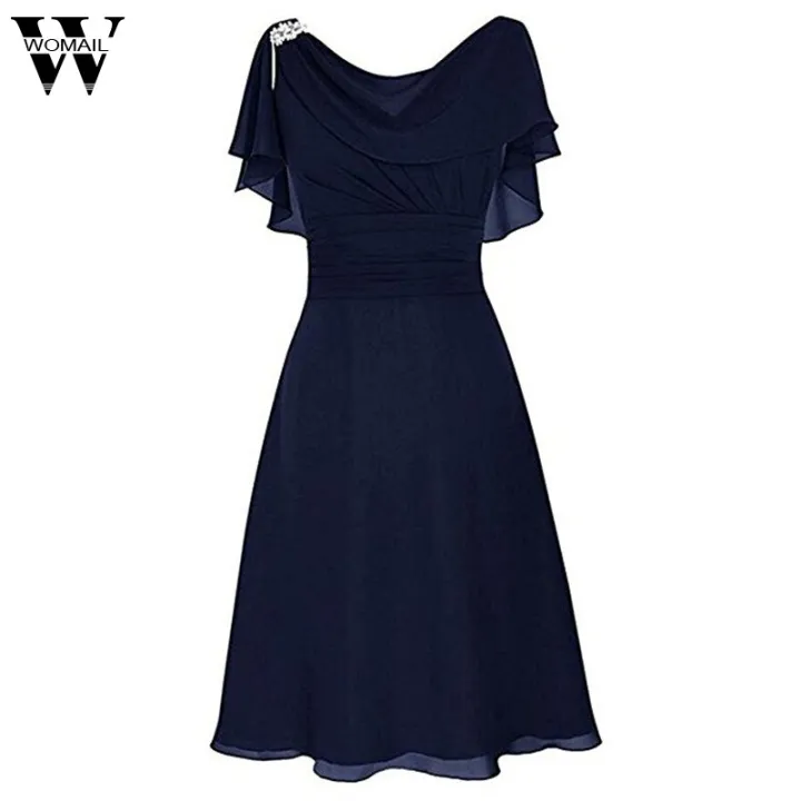Womail%20dresses%20Women%20Formal%20Wedding%20Bridesmaid%20High-waist%20Party%20Ball%20Prom%20Gown%20One-shoulder%20chiffon%20Dress%20June6%20-%20Image%203
