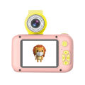 New high-definition flippable children's portable cartoon toy, front rear dual camera, little boy and girl gift.