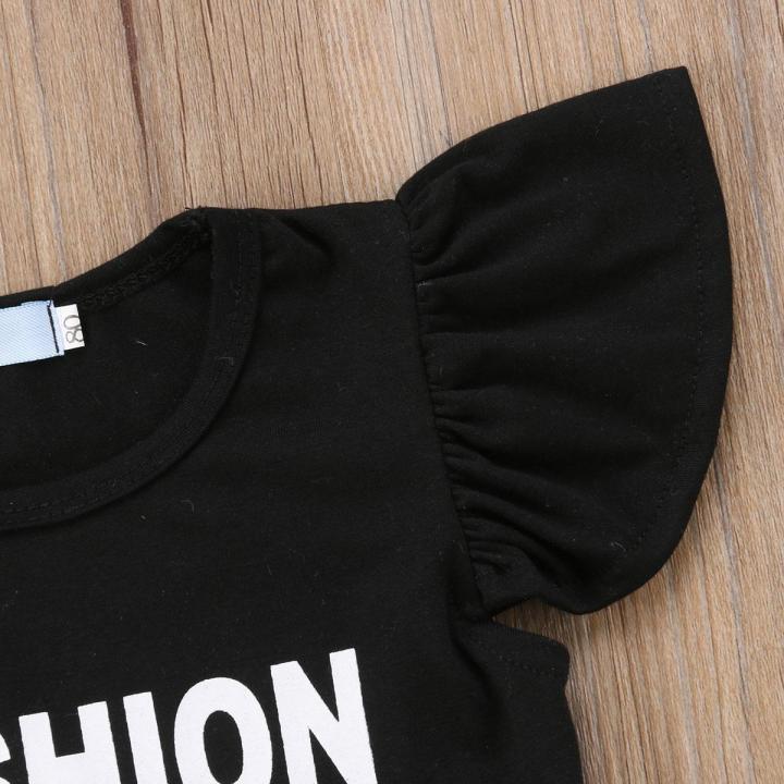 New%20Fashion%20Toddler%20Girls%20Kids%20Tops%20Letter%20Print%20T%20Shirt%20Bell%20Bottom%20Black%20White%20Pants%20Trousers%20Outfits%20Set%20Clothes%20-%20Image%205