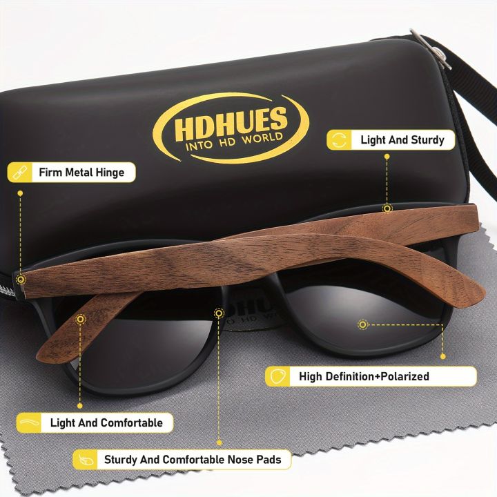 HdHues,%20Classic%20Trendy%20Square%20Polarized%20Sunglasses,%20With%20Walnut%20Wooden%20Temples,%20For%20Men%20Women%20Outdoor%20Sports%20Driving%20Fishing%20Cycling%20Supply%20Photo%20Prop%20-%20Image%204