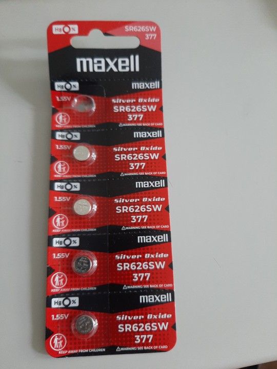 MAXELL%20SR626%20377%20SILVER%20OXIDE%20BATTERY%201.55%20V%20JAPAN%205%20PIECES%20SR626sw%20-%20Image%202