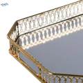 Mirror Serving Tray Fruit Plate Mirrored Tray for Vanity for Food Snack Cake. 