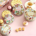 New Hand-Painted Illustration Rabbit Tin Box for Jewelry Candy Wedding Favor Metal Cookie Box Decorative Storage Boxes Gift Home Cologo. 