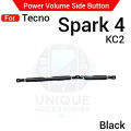 Compatible with Tecno Spark 4 KC2 KC8 External Side Buttons Power On Off + Volume Control Button Outside Side Keys. 
