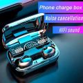 BSLIUFANG NEW Wireless Bluetooth Headset with Charge Box Earphones for android iPhone Headphones Noise Cancelling Mic Earbuds.