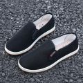 3522 Cloth Shoes Men's Tendon Bottom Waterproof Surface Soft Bottom Breathable Casual Skateboard Shoes Slip-on Driving Work Shoes. 