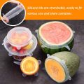 Silicone Stretch Lids, Reusable Plastic Wrap Alternative, 6-Pack Eco Friendly Food Storage Covers, Clear Color.