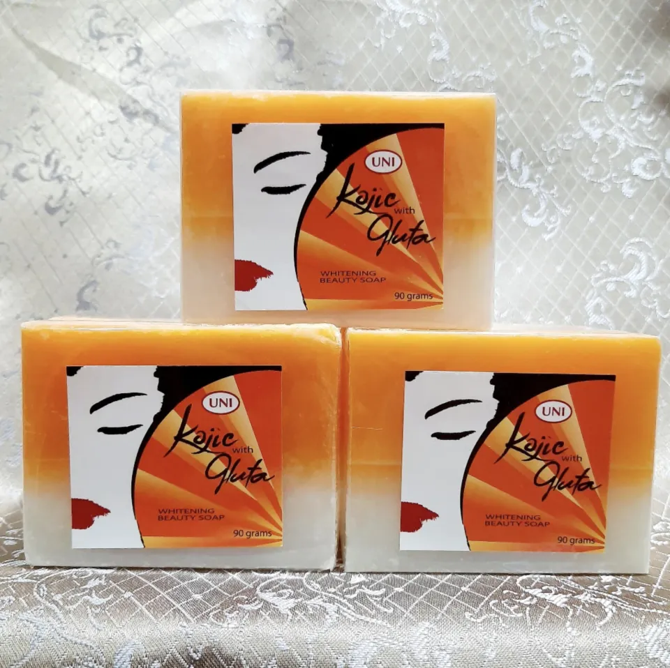UNI KOJIC WITH GLUTA Skin Lightening Whitening Beauty Soap with Glutathione,  Kojic Acid and Vitamin C 90GM | Daraz.com.bd