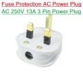 Heavy Duty Fuse Protection AC Power Plug AC 250V 13A 3 Pin Power Plug Connector For 3 Pin Socket Rewireable 3 Prong UK Electrical Power Cord Connector Male Adapter. 