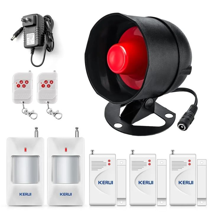 KERUI%20Security%20Alarm%20System%20Kit%20110dB%20Wireless%20Loud%20Indoor/Outdoor%20Weatherproof%20Siren%20Horn%20with%20Remote%20Control%20and%20Door%20Contact%20-%20Image%206