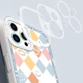 Jizetin for Vivo Y28 4G Back Cover Crystal Transparent INS Style Pattern Soft Full Camera Cover Protection Phone Cases. 
