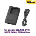 Nikon EN-EL19 Battery Charger With Free Power Cable For Coolpix S32, S33, S100, S3100,S4200, S6800& More. 