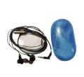 One Tech Earphone With Microphone - Blue, Free Box - Enjoy High-Quality Audio With One Tech Earphone In A Stylish Blue Color.
