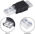 Ethernet RJ45 Male to USB Female Connector Converter Adapter.