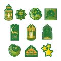 Ramadan Decoration 2024 10pcs-set Eid Mubarak Hanging Pendants Ramadan Kareem Ornaments Islamic Muslims Festival Party Decor.