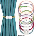 Magnetic Curtain Holder Pearl Ball Rope Curtain Tieback Buckle (1 piece). 