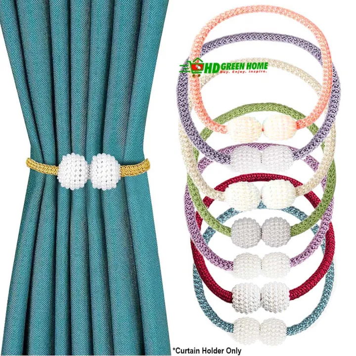 Magnetic%20Curtain%20Holder%20Pearl%20Ball%20Rope%20Curtain%20Tieback%20Buckle%20(1%20piece)%20-%20Image%202