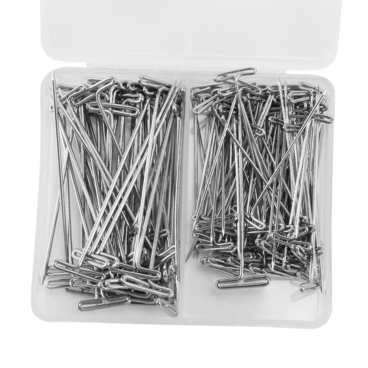 Steel T-pins 2 Inch, 1-1/ 2 Inch for Blocking Knitting, Modelling and Crafts, 150 Pieces