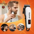 Kemei KM-809A is a professional-grade hair clipper featuring a digital display and dual AC/DC power for smooth and powerful trimming.. 