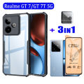 ShockProof Case for Realme GT 7T 5G Ceramic Tempered Glass 3 in 1 Realme GT 7 5G C75 C75X C73 C71Screen Protector Camera Lens Film. 