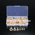 KOGEEK Assorted 150pcs Brass Ring Cable Lugs Ring Eyes Copper Crimp Cable Connector Wire Terminals Kit. 