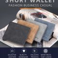New Men's Short Wallet Korean Youth Business Multiple Card Wallet. 