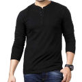 Embrace Boldness with our Black Full Sleeve T-shirt- Durable and Easy to Maintain - Shirt for MenA Versatile and Trendy Addition to Your Wardrobe.