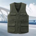 【2023NEW】New Men Multi Pocket Outdoor Vest Casual with Many Pockets Sleeveless Jackets Male Outdoor Photograph Waistcoat Male Clothes.