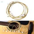 6x Brass Guitar Strings Acoustic Guitar Strings for Electric Guitar Musical Instrument Accs. 