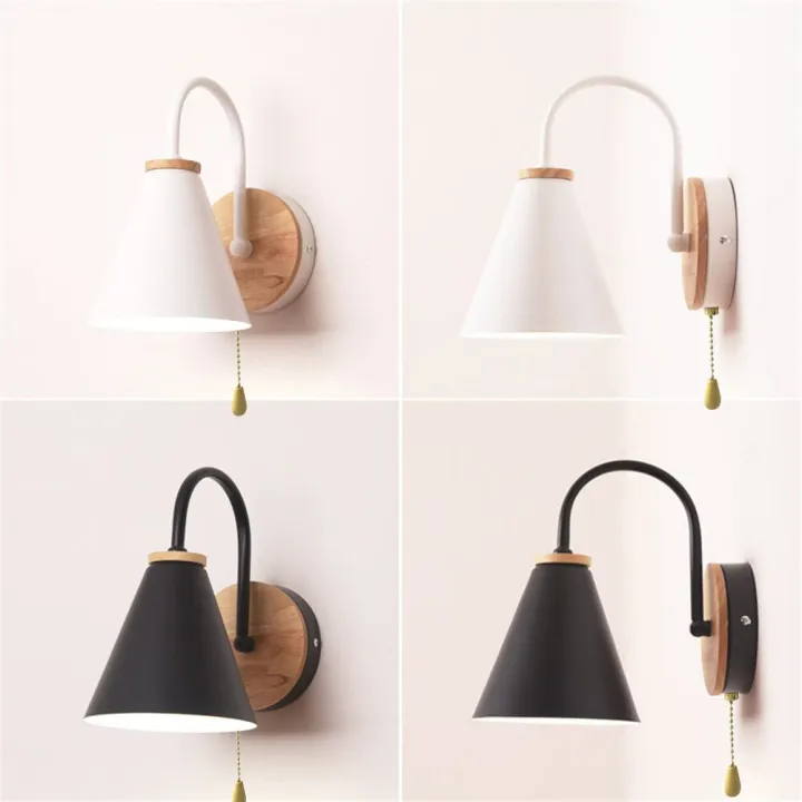 Pull%20Switch%20Iron%20Wood%20Nordic%20Black/White%20E27%20Wall%20Light%20Fixture%20Lampara%20Pared%20Stairs%20Led%20Light%20Lamps%20for%20Home%20Lampara%20De%20Pared%20-%20Image%203