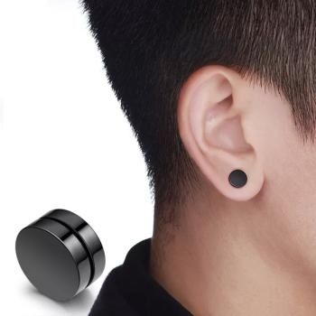 Black magnetic Earrings for Men