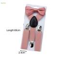 Kids Suspenders and Bow Tie Trendy Clothing Accessories with Clips Tuxedo Suspender for.