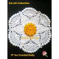 Awesome Designed Doily Handmade Crochet 100% Plate Mat Round 11+Inc. 