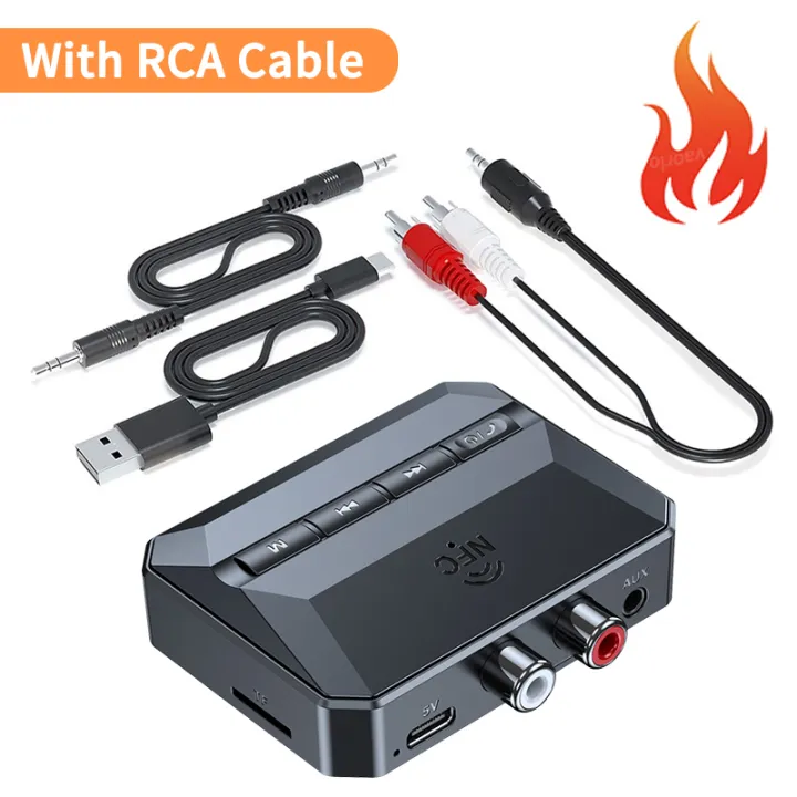 NFC%20Bluetooth%205.3%20Audio%20Receiver%203.5mm%20AUX%20RCA%20USB%20U-Disk/TF%20HIFI%20Stereo%20Music%20Wireless%20Adapter%20With%20Mic%20For%20Car%20Kit%20Speaker%20Amp%20-%20Image%207