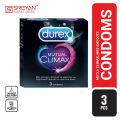 Durex Mutual Climax Ribbed & Dots Condom - 3Pcs Pack(India). 