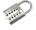 10 Digit Push Button Combination Padlock, 5 Digit Locking Mechanism, Chrome Plated Push Button Combination Padlock Security Lock. 