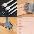 Lacing Stitching Chisel Set 4mm for Leather 1/2/4/6 Prong Perforate. 