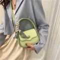 Only Green Handbags Women2023New Fashion Korean Saddle Bag All-MatchinginsShoulder Messenger Bag.
