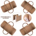 Durable Baby Diaper Caddy Organizer & Changing Pad, Unisex Portable Storage Bin for Travel or Home, Eco-Friendly Felt Basket Bag with Customizable Compartments, Leather Handles.