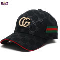 Black GG Logo Fashion Cap For Men. 