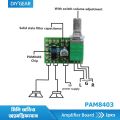 PAM8403 Amplifier with Volume Control.