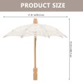 1pc Wedding Decorative Umbrella Bridal Lace Umbrella Bride Lace Parasol Cotton Cloth Embroidery Umbrella Ornament 30x30x26cm. 