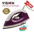 Vision Dry Iron Model Vis-Dei-007 Non-Sticky Coating Sole Plate 1150Watt - Iron Machine: Ironing Made Easy. 