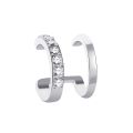1Pc Simple Chic Earing Clip Fashion Double C Earrings Female Accessries No Pierced Ears.