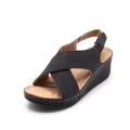 Women Shoes Summer Casual Sandals For Ladies Thick Bottom Wedge Women Sandals Red In Colour Hollow-Carved Design Sandals Women. 